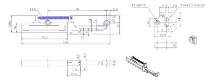 UMAXO® ladedemper soft-close voor lades, zelfsluitend systeem | Gids dempers | Dempers | Zachte sluiting | Zelfsluitend systeem voor lades en schuifdeuren | Lades zelfsluitend. Retrofit Shock 16.10.600 van SISO Denemarken - Afbeelding 6