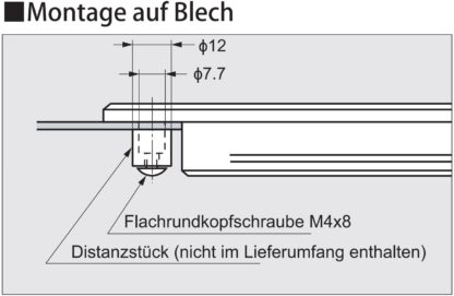 2 stuks stalen afstandhouder, oppervlak: gegalvaniseerd, 10,5 mm (0,5") BSP-8. Plaatwerk bevestiging BSP-8 voor handvat shell Sugatsune SD-160WB, handvat shell Sugatsune SD-160CR , door Sugatsune / LAMP® (Japan) - Afbeelding 3