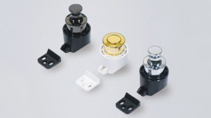 Hoogwaardige kliksluiting met handvatfunctie, gemaakt van zinklegering, oppervlak: zwart nikkel, PKL-08/BN en PKLB. Stevige drukknoop voor caravan, jacht en nog veel meer, van Sugatsune / LAMP® (Japan) - Afbeelding 6