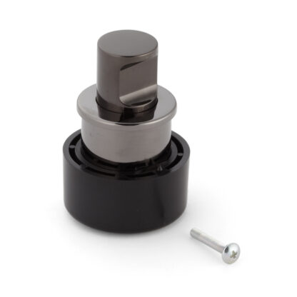 Hoge kwaliteit zinklegering drukknop handvat, oppervlak: zwart nikkel, PK04BN. Hoge kwaliteit solide en elegante pushlock gemaakt van ZDC voor lade, campermeubilair, boten, privévliegtuigen en nog veel meer, door Sugatsune / LAMP® (Japan)