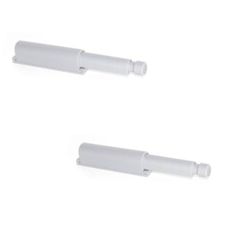2-delige elegante kliksluiting, oppervlak: grijs, 62 mm (2-7/16"), uitvoering: niet-magnetisch, 2033821. Stevige push-to-open sluiting voor meubeldeuren, kastdeuren, kleppen en nog veel meer, van EMUCA
