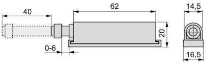 2-delige elegante kliksluiting, oppervlak: grijs, 62 mm (2-7/16"), uitvoering: niet-magnetisch, 2033821. Stevige push-to-open sluiting voor meubeldeuren, kastdeuren, kleppen en nog veel meer, van EMUCA - Afbeelding 2