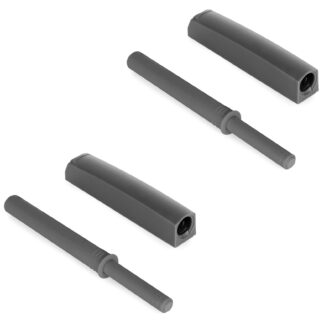 2-delige elegante drukvergrendeling met montagebehuizing, oppervlak: antracietgrijs, uitvoering: niet-magnetisch, 1900223. Stabiele push-to-open deuropener voor meubeldeuren, kastdeuren, kleppen en nog veel meer, van EMUCA