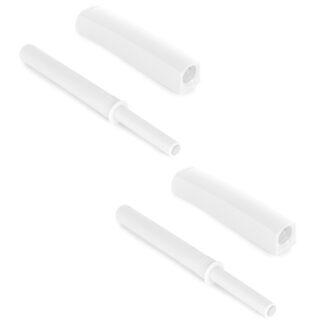 2-delige elegante klikvanger met montagebehuizing, oppervlak: wit, uitvoering: niet-magnetisch, 1900215. Stabiele push-to-open deuropener voor meubeldeuren, kastdeuren, kleppen en nog veel meer, van EMUCA