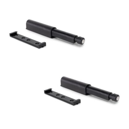 2-delige elegante kliksluiting, oppervlak: zwart, 62 mm (2-7/16"), uitvoering: magnetisch, 2033917. Stabiele push-to-open sluiting voor meubeldeuren, kastdeuren, kleppen en nog veel meer, van EMUCA