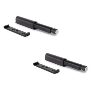 2-delig elegant klikslot, oppervlak: zwart, 62 mm (2-7/16"), uitvoering: niet-magnetisch, 2033817. Stevig deurslot voor meubeldeuren, kastdeuren, kleppen en nog veel meer, van EMUCA