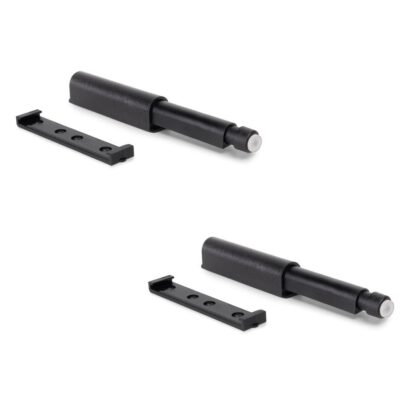 2-delig elegant klikslot, oppervlak: zwart, 62 mm (2-7/16"), uitvoering: niet-magnetisch, 2033817. Stevig deurslot voor meubeldeuren, kastdeuren, kleppen en nog veel meer, van EMUCA