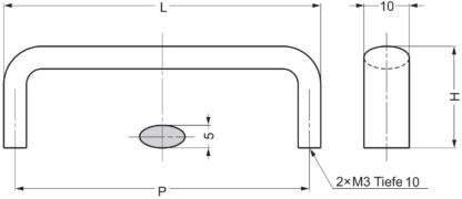 Hoogwaardige roestvrijstalen meubelgreep gemaakt van SUS304 (V2A), glanzend gepolijst, 50 mm (2") DS-50M. Roestvrijstalen deurklink gemaakt van SUS304 (V2A), glanzend gepolijst, voor boot, jacht, roestvrijstalen keuken, strandhotel, dokterspraktijk, meube - Afbeelding 2