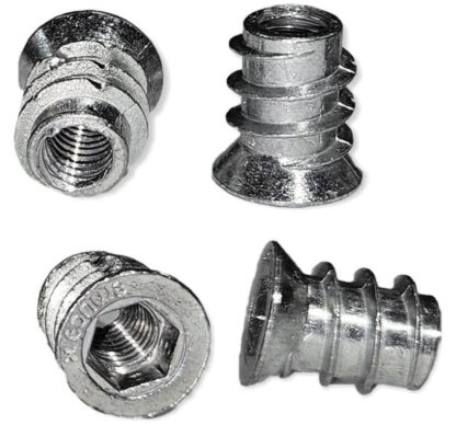 20 stuks hoogwaardige inschroefhuls met M6 binnendraad, verzonken kop met binnenzeskant en afdekrand, oppervlak: verzinkt, 13 mm (0,6"), 8008005. Inschroefmoer voor meubels, houten panelen, spaanplaten, tafels en nog veel meer, van EMUCA - Afbeelding 4