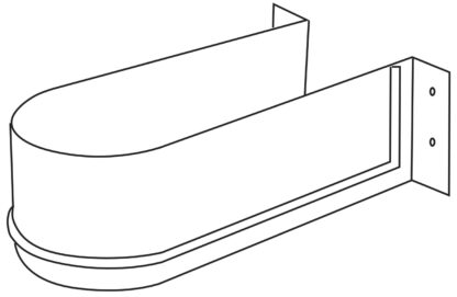 Gebogen sifonuitsparing, gemaakt van kunststof, oppervlak: antracietgrijs, 3044423. sifonbescherming voor badmeubel, keukenkast, badkamerkast, sifon, afvoer en nog veel meer, van EMUCA - Afbeelding 4