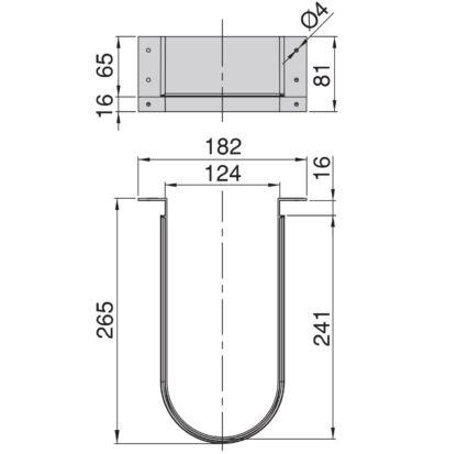 Gebogen sifonuitsparing, gemaakt van kunststof, oppervlak: antracietgrijs, 3044423. sifonbescherming voor badmeubel, keukenkast, badkamerkast, sifon, afvoer en nog veel meer, van EMUCA - Afbeelding 2