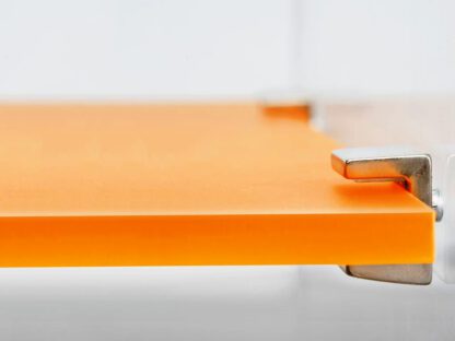 8 stks hoogwaardige glazen plankdragers, oppervlak: vernikkeld, 3 mm (1/8"), 4010007. Glazen plankbeugels voor glazen planken, glazen kastplanken, badkamerkasten en meer, door EMUCA - Afbeelding 4