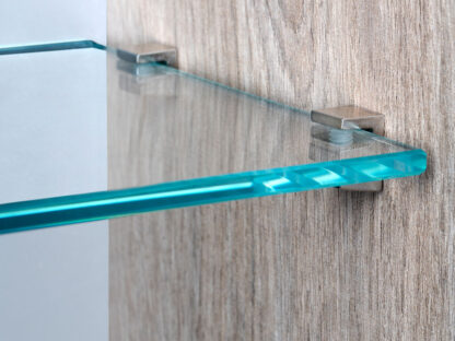 8 stks hoogwaardige glazen plankdragers, oppervlak: vernikkeld, 5 mm (13/64"), 4007907. Glazen plankbeugels voor glazen planken, glazen kastplanken, badkamerkasten en meer, door EMUCA - Afbeelding 5