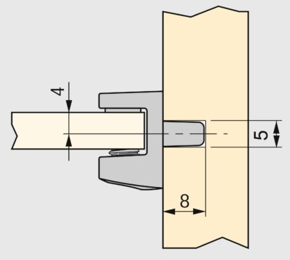 8 stks hoogwaardige glazen plankdragers, oppervlak: vernikkeld, 5 mm (13/64"), 4007907. Glazen plankbeugels voor glazen planken, glazen kastplanken, badkamerkasten en meer, door EMUCA - Afbeelding 3