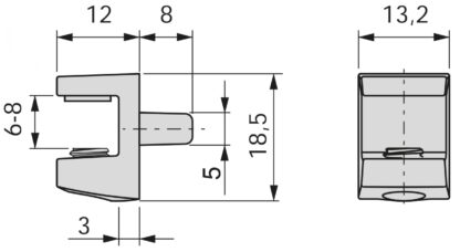 8 stks hoogwaardige glazen plankdragers, oppervlak: vernikkeld, 5 mm (13/64"), 4007907. Glazen plankbeugels voor glazen planken, glazen kastplanken, badkamerkasten en meer, door EMUCA - Afbeelding 2