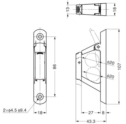 Hoogwaardige haak met veiligheidsklep van roestvrij staal SUS316, EN-E107. V4A Safety Lock Rope Hook voor scheepsbouw, buiten, vochtige omgeving, ruwe omgeving en nog veel meer, door Sugatsune / LAMP® (Japan) - Afbeelding 4