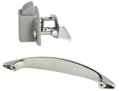 Hoogwaardig deurkrukslot, gemaakt van zamak, oppervlak: verchroomd, 14.03.080-0+14.03.080-5. Solide hendelslot met zelfsluitend slot voor jacht, caravan, privéjet, caravan en nog veel meer, van SISO Denemarken - Afbeelding 6