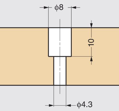 Hoogwaardige rechthoekige handgreepschaal gemaakt van massief zinklegering, oppervlak: brons, 130 mm (5,2") UTZ-130SCP. Meubelhandvat UTZ-130SCP voor plaatwerk, hout, lade, kast, kantoormeubilair, slaapkamermeubilair, door Sugatsune / LAMP® (Japan) - Afbeelding 3