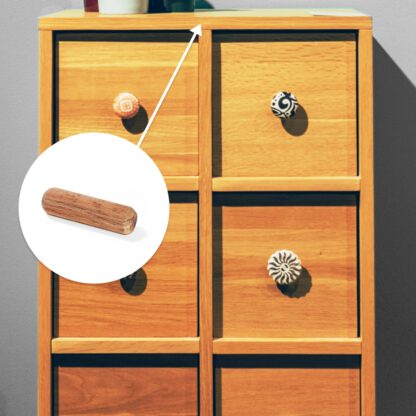 10 stuks lange houten deuvels van beukenhout, oppervlak: geribbeld, 40 mm (1,6") 9091778. Houten deuvels 9091778 voor houten panelen, houtverbinding, meubelbouw, plankconstructie, door EMUCA - Afbeelding 5