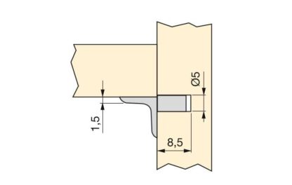 20 stuks planksteun gemaakt van zinklegering, oppervlak: vernikkeld 4030407. Vloersteunen van zinklegering voor planken, planken, kasten, planken, planken, kasten, planken en nog veel meer, van EMUCA - Afbeelding 3