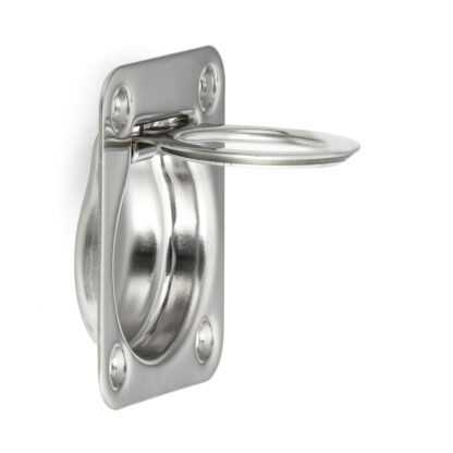 50 mm (2") roestvrijstalen vouwgreep SUS304 980642. Ringvormige roestvrijstalen vouwgreep gemaakt van roestvrij staal V2A, glanzend gepolijst, voor inspectieklep, inspectiedeur, vochtige omgeving, schip, caravan door Sugatsune / LAMP® (Japan) - Afbeelding 5
