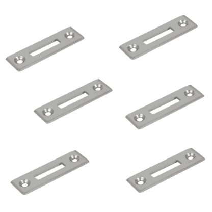 6-delige robuuste opschroefbare sluitplaat, gemaakt van staal, oppervlak: vernikkeld, 50 mm (1-31/32"), 14.01.510-1.