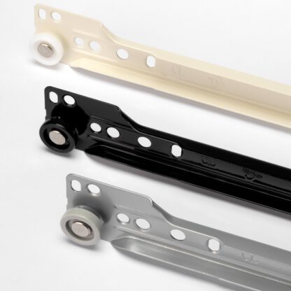 Rolstootgeleiders, gedeeltelijke verlenging, grijs metallic, RAL 9022, gelakt, 600 mm (23,7"). Stalen geleiderails met gedeeltelijke uitbouw, voor houten lade, lade, houten lade, keukenmeubilair, kantoormeubilair, woningmeubilair, door EMUCA - Afbeelding 3