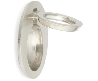 Ronde vouwgreep van messing, afwerking: wit brons, satijn mat, 51,2 mm (2,1") 580-WB. Ringgreep 580-WB voor camper, boot, inspectieluik, inspectiedeur, door Sugatsune / LAMP® (Japan) - Afbeelding 5