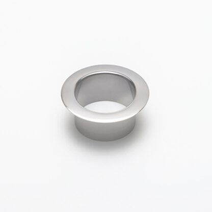 Hoogwaardige ronde vuilnisworp, gemaakt van roestvrij staal, oppervlak: glanzend gepolijst, 82 mm (3,3"), AN-DH005-MR. RVS afvalgooi, voor systeemcatering, winkelinrichting, schoonheidssalon, dokterspraktijk en nog veel meer, van Sugatsune / LAMP® (Japan)