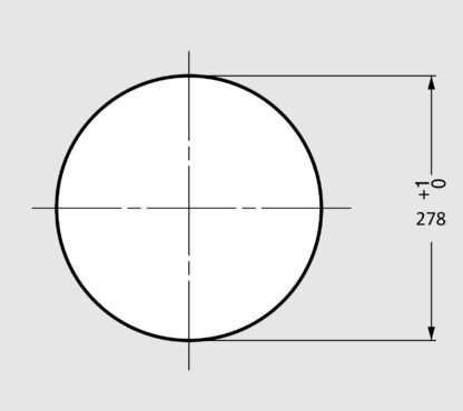 Hoogwaardig rond strooisel, gemaakt van roestvrij staal, oppervlak: mat gesatineerd, 300 mm (11,9"), AN-DH028-HL. RVS afvalafval, voor systeemcatering, winkelinrichting, catering, medische sector en nog veel meer, door Sugatsune / LAMP® (Japan) - Afbeelding 3