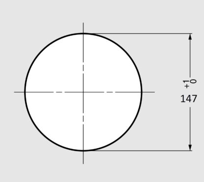 Hoogwaardig rond strooisel, gemaakt van roestvrij staal, oppervlak: mat gesatineerd, 170 mm (6,7"), afwerking: vlak, AN-LH015-HL. Roestvrijstalen afvaldoorvoer, voor systeemcatering, winkelinrichting, catering en nog veel meer, van Sugatsune / LAMP® (Japa - Afbeelding 3