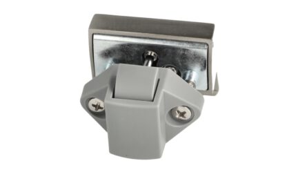 Robuuste kliksluiting met hefhandgreep, gemaakt van zamak, oppervlak: RVS look, design: vierkant, 14.03.077-0. Hefhendel met zelfsluitend slot en soft-close voor caravans, jachten en nog veel meer, van SISO Denemarken - Afbeelding 6