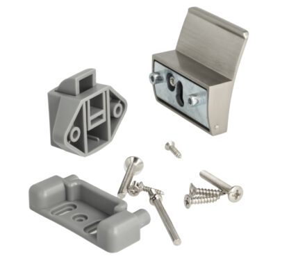 Robuuste kliksluiting met hefhandgreep, gemaakt van zamak, oppervlak: RVS look, design: vierkant, 14.03.077-0. Hefhendel met zelfsluitend slot en soft-close voor caravans, jachten en nog veel meer, van SISO Denemarken - Afbeelding 7