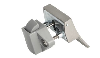 Robuuste kliksluiting met hefhandgreep, gemaakt van zamak, oppervlak: RVS look, design: vierkant, 14.03.077-0. Hefhendel met zelfsluitend slot en soft-close voor caravans, jachten en nog veel meer, van SISO Denemarken - Afbeelding 5