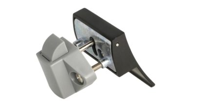 Robuust klikslot met hefhandgreep, gemaakt van zamak, oppervlak: zwart, ontwerp: vierkant, 14.03.076-0. Hefhendel met zelfsluitend slot en soft-close voor caravans, jachten en nog veel meer, door SISO Denemarken - Afbeelding 3