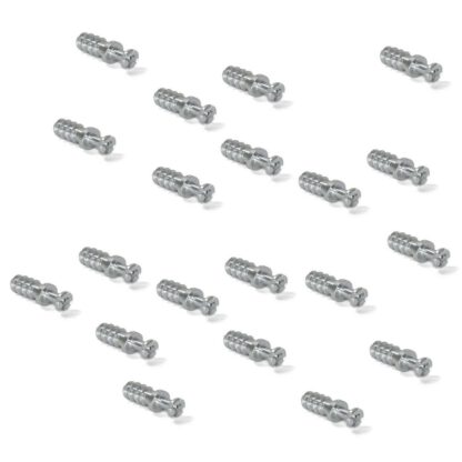 20 stuks robuuste verbindingsbout voor boring ⌀3,5 mm, gemaakt van staal, 10 mm (25/64"), 8057205. Stevige excentrische pen voor meubelaansluiting en nog veel meer, van EMUCA