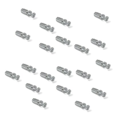 20-delige robuuste verbindingsbout voor boring ⌀6 mm, gemaakt van staal, 11 mm (7/16"), 8905305. Stevige excentrische pen voor meubelaansluiting en nog veel meer, van EMUCA