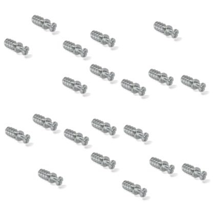 20 stuks robuuste verbindingsbout voor boring ⌀6 mm, gemaakt van staal, 8 mm (5/16"), 8905205. Stevige excentrische pen voor meubelaansluiting en nog veel meer, van EMUCA