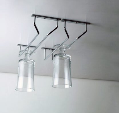 Hoogwaardige wijnglashouder, gemaakt van staal, oppervlak: verchroomd, 340 mm (13-25/64"), 8938011. Praktische glazenhouder voor wijnglazen, champagneglazen, cocktailglazen, cognacglazen, bekers en nog veel meer, van EMUCA - Afbeelding 2