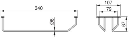Hoogwaardige wijnglashouder, gemaakt van staal, oppervlak: verchroomd, 340 mm (13-25/64"), 8938011. Praktische glazenhouder voor wijnglazen, champagneglazen, cocktailglazen, cognacglazen, bekers en nog veel meer, van EMUCA - Afbeelding 3