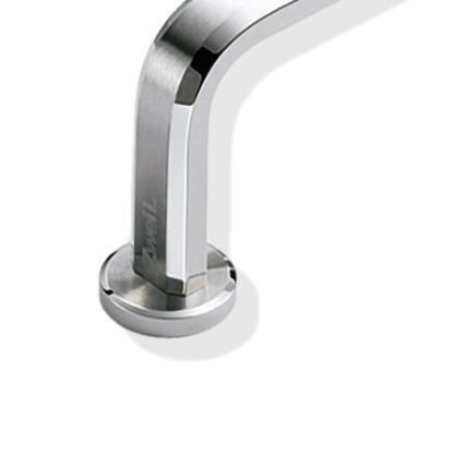 ZweiL® beugel voor RVS meubelgreep voor montage op glazen deur, 16 mm, ZL-2301-2016. Beugel van het fijnste roestvrij staal V4A (SUS316) voor het bevestigen van roestvrijstalen meubelgrepen aan glazen deuren voor exclusief interieurdesign en hoogwaardige  - Afbeelding 3