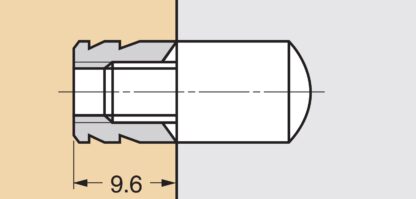 12 stuks hoogwaardige tweedelige plankdrager, gemaakt van messing, draagvermogen: 30 kg (67 lbs), oppervlak: vernikkeld, SS-318M en SS-318W. Plankbeugels voor planken, kastplanken, planken en nog veel meer, door Sugatsune / LAMP® (Japan) - Afbeelding 3